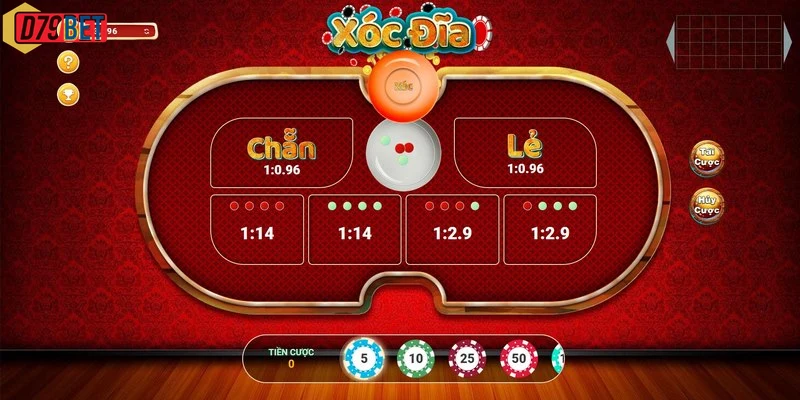 Giao diện hiện đại của Xóc Đĩa D79bet trên di động