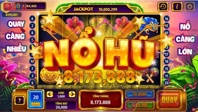 Hình ảnh giao diện năng động của Nổ hũ PA trên điện thoại
