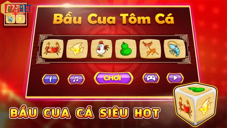 Hình ảnh giao diện trực quan khi chơi Bầu Cua D79bet
